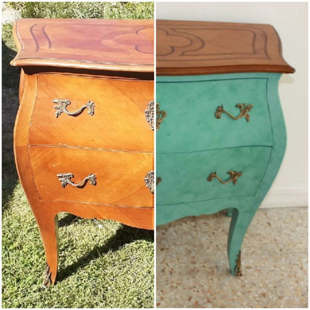 upcycling,commode,louisXV,peinture,patine