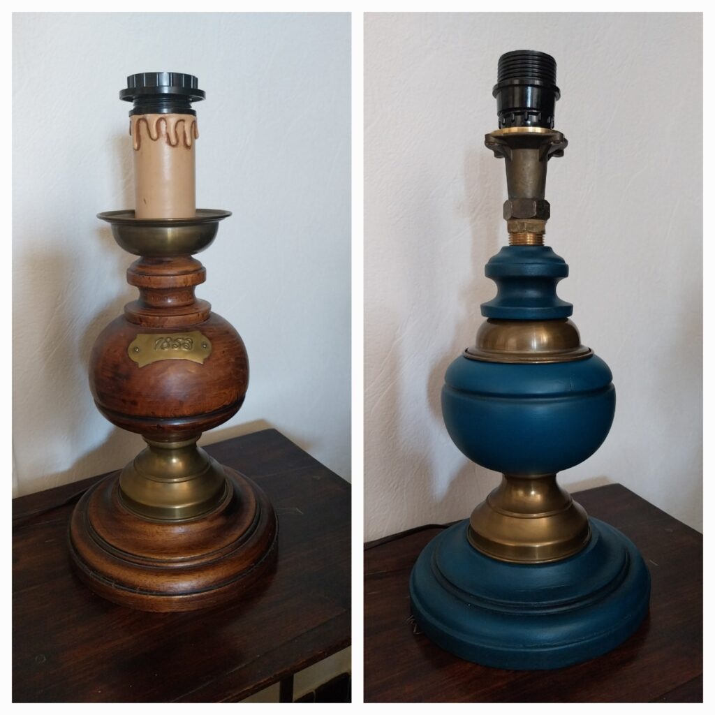Lampe-ancienne-bougeoir-peinte-patinée