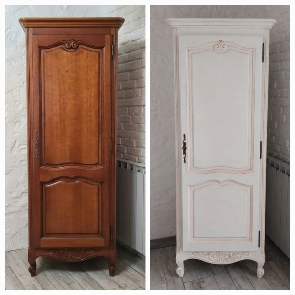 Bonnetière-Régence-blanche-patinée-merisier